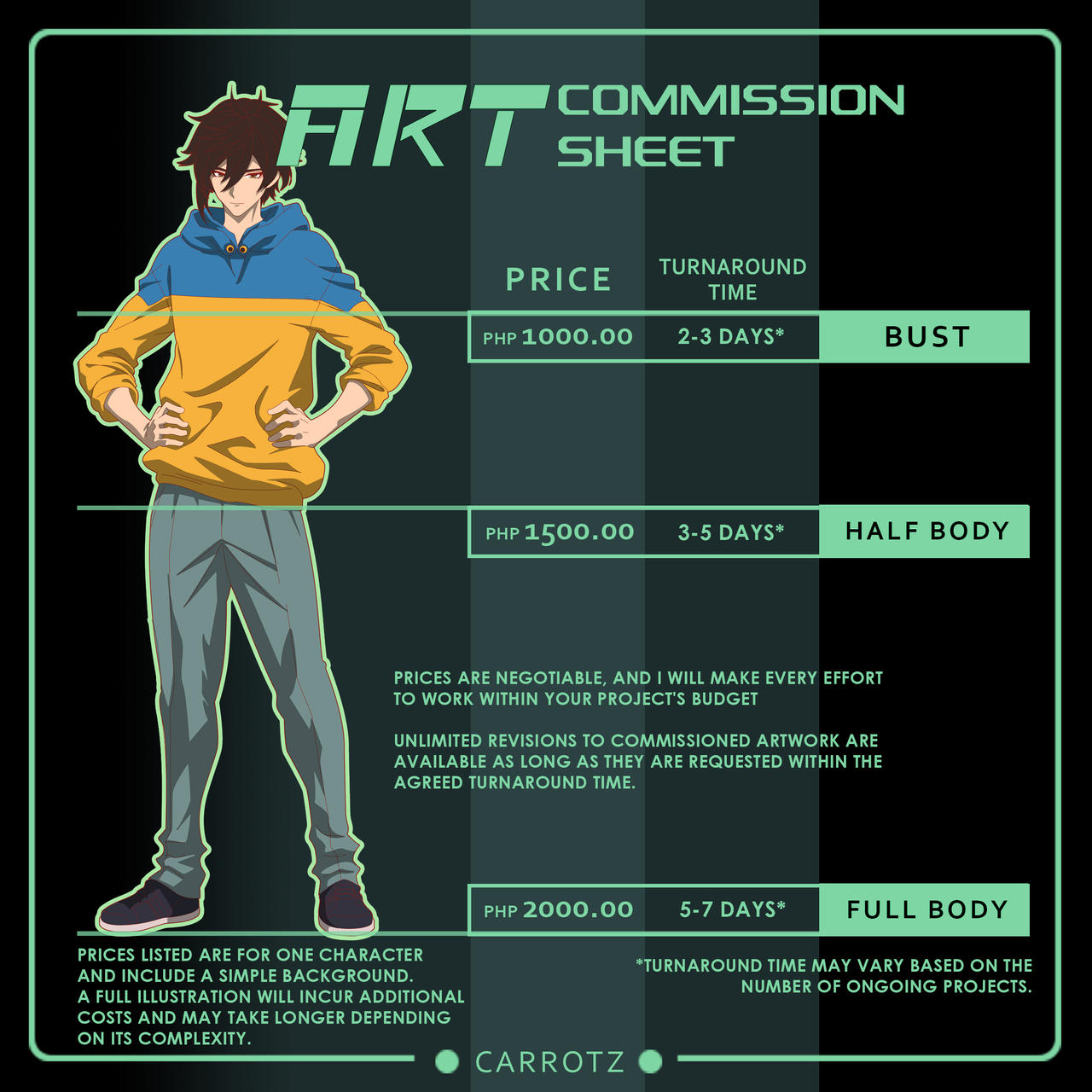 Art Commission Sheet